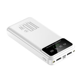 Business PD Quick Charge Mobile Phone Tablet LED Digital Display Charging Bank (Option: White-Digital display fast charge)