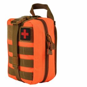 Tactical First Aid Pouch; Detachable Medical Pouch Kit Utility Bag (Bag Only) (Color: ORANGE)