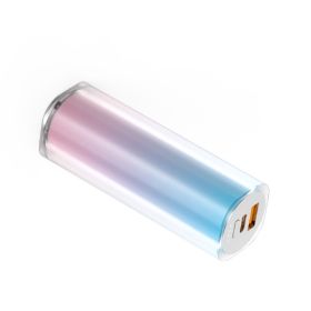 Mini Lipstick Portable Gradient Color Power Bank (Option: Blue Pink Gradient-10000Mah)